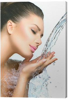 Cuadro En Lienzo Mujer Modelo Hermosa Con Salpicaduras - Patanjali Divya Dhara Roll (400x400), Png Download