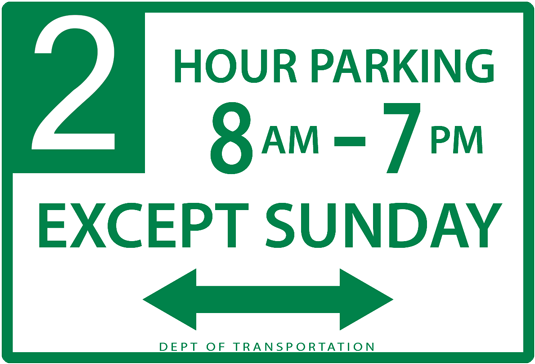 Parking Signs New York Hourly Parking With Day Exception - Meter Parking Signs Nyc (663x554), Png Download