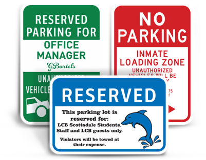 Custom Parking Signs - Custom No Parking Signs (400x320), Png Download