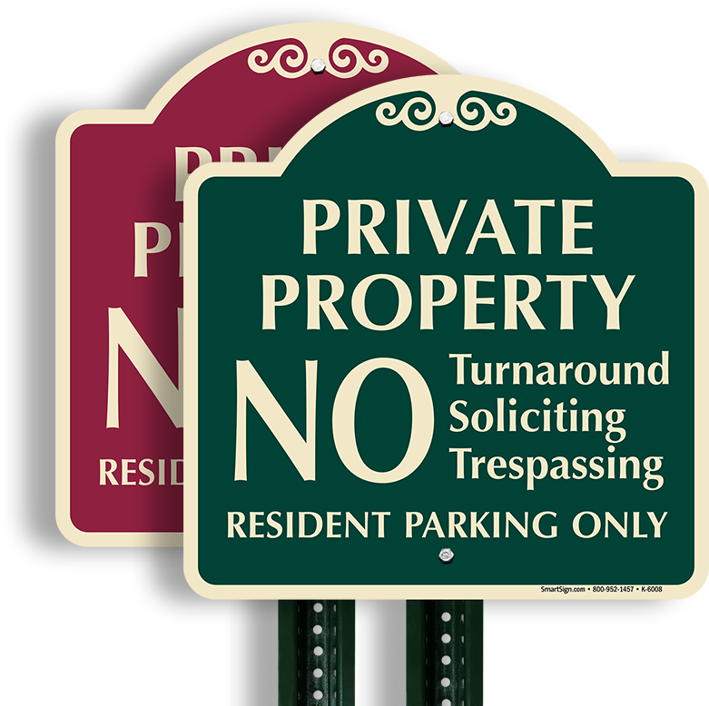 Private Property Resident Parking Only Sign - No Trespassing No Fishing Signs (800x800), Png Download