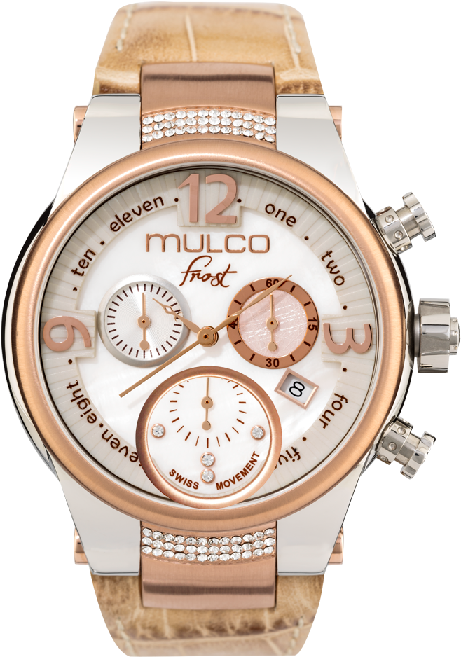 Frelojes Mulco Mujer Modelo Frost De Piel Referencia - Mulco Frost Mw5-2601-113 Beige Leather Band Women Watch (696x1000), Png Download