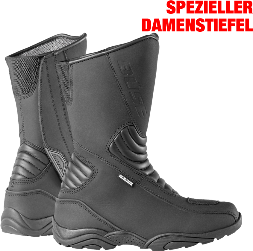 Büse Female D30 Boots Women - Black - 36 (900x900), Png Download
