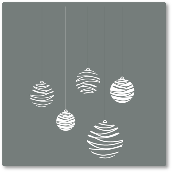 Png Baubles - White Christmas Baubles Png (644x641), Png Download