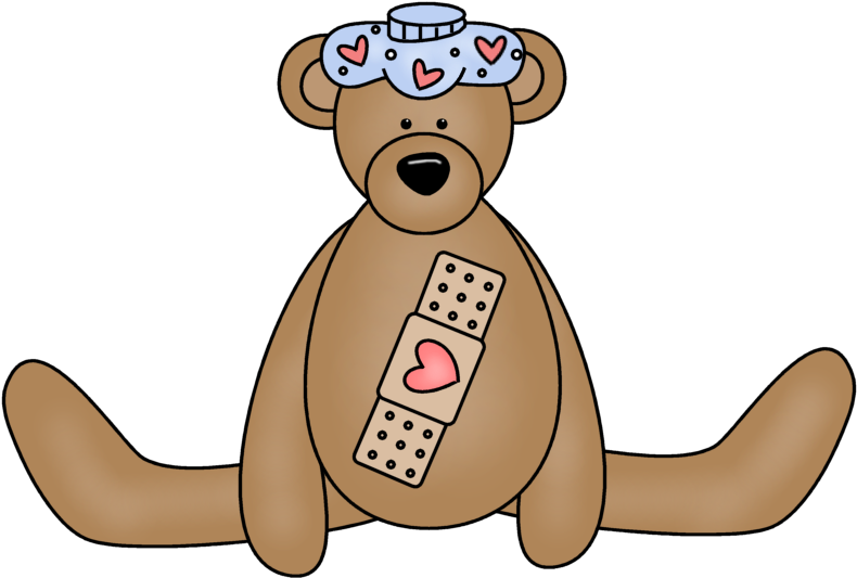 Svg Download Bandaid Clipart Teddy Bear - Greeting Card (799x556), Png Download