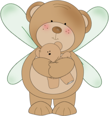 Angel - Bear Clip Art (350x372), Png Download