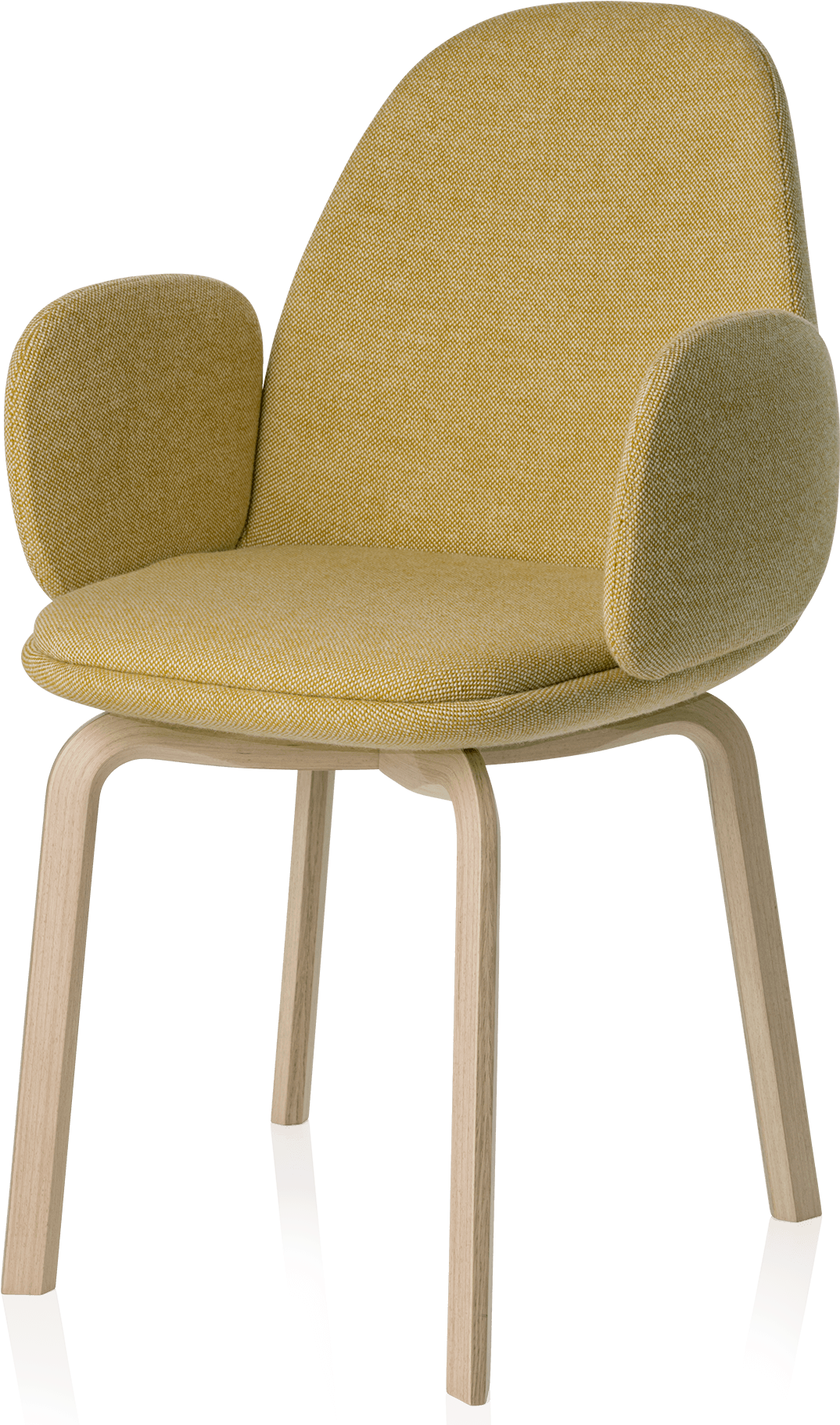 Sammen Armchair Jaime Hayon Wooden Legs Yellow - Sammen By Fritz Hansen (1600x1840), Png Download