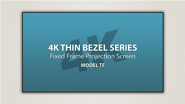 Severtson 4k Thin Bezel Series Fixed Frame Projector - Projection Screen (600x600), Png Download
