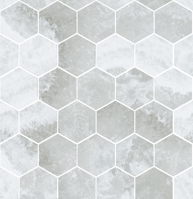 D3d Default Onice 0000000041738 Hexagono Onice Silver - Ceramic (398x410), Png Download