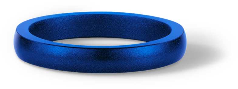 Blue Metallic Silicone Stackable (1000x1000), Png Download