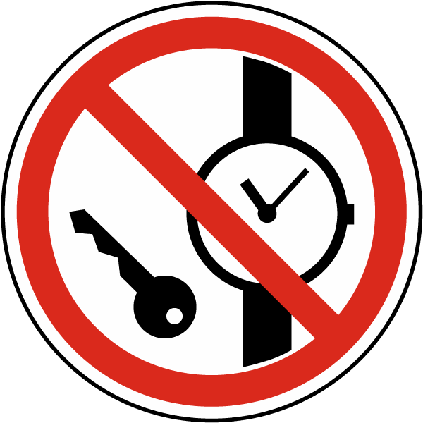 No Metallic Articles Or Watches Label - No Metallic (600x600), Png Download