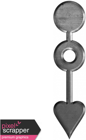 Spinner Arrow - Metal - Digital Scrapbooking (456x456), Png Download