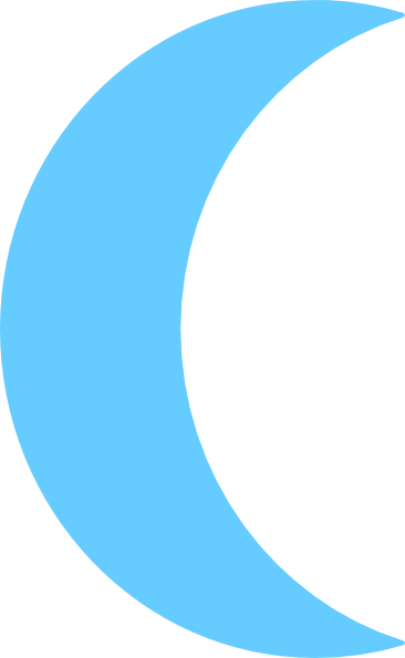 Blue Moon Clip Art (366x595), Png Download