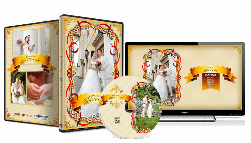 Wedding Dvd Cover - Picture Frame (870x498), Png Download