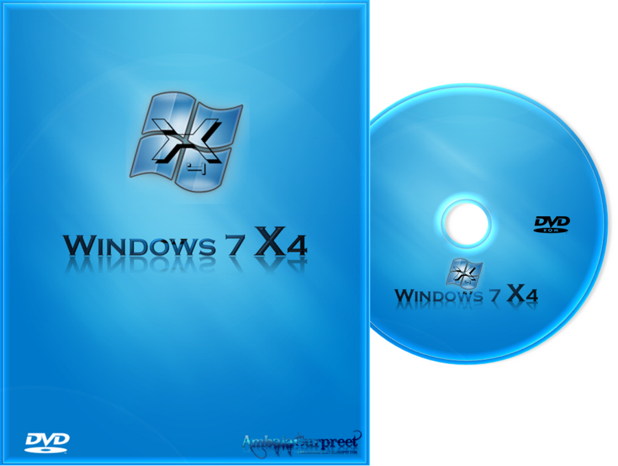 More Like Windows 7 X4 Dvd Cover By Ambalagurpreet - Windows 7 New Version (900x679), Png Download