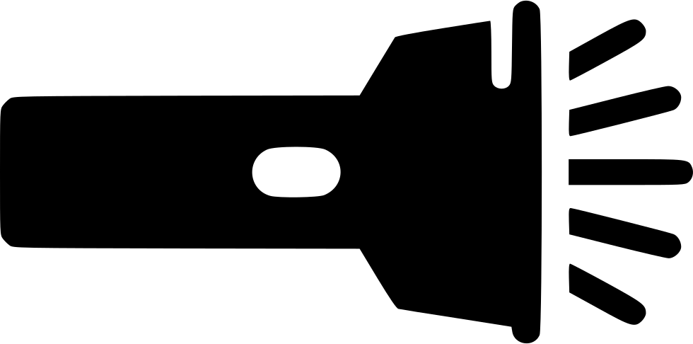 Flashlight With Beam - Icon (980x486), Png Download
