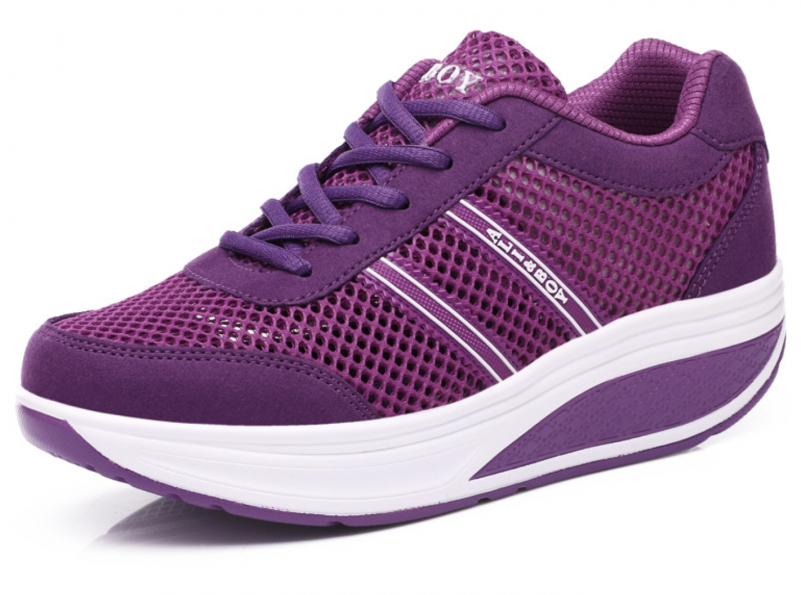 44% Women Breathable Purple Light Weight Soft Running - Cheap Women's Sneakers Simple Style Casual Comfy Lace (800x800), Png Download