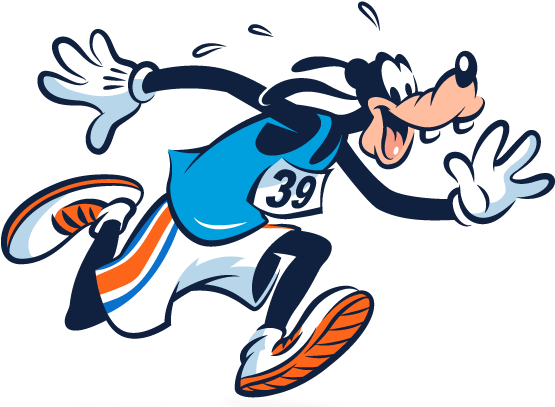 Runner Silhouette Clip Art - Disney Running Clipart (562x421), Png Download
