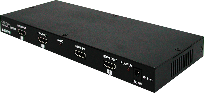 1×8 Hdmi Splitter - Hdmi (800x364), Png Download