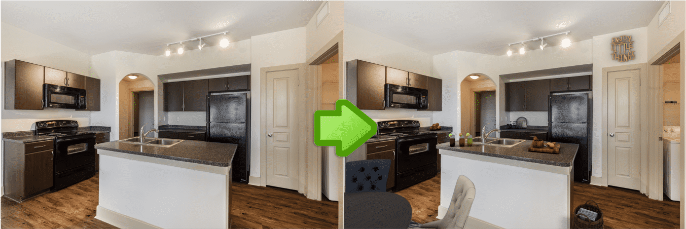 Before After Greenarro - Interior Design (1400x631), Png Download