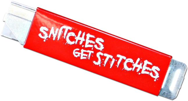 'snitches Get Stitches' Box Cutter - Snitches Get Stitches Box Cutter (5 Pack) (1024x1024), Png Download