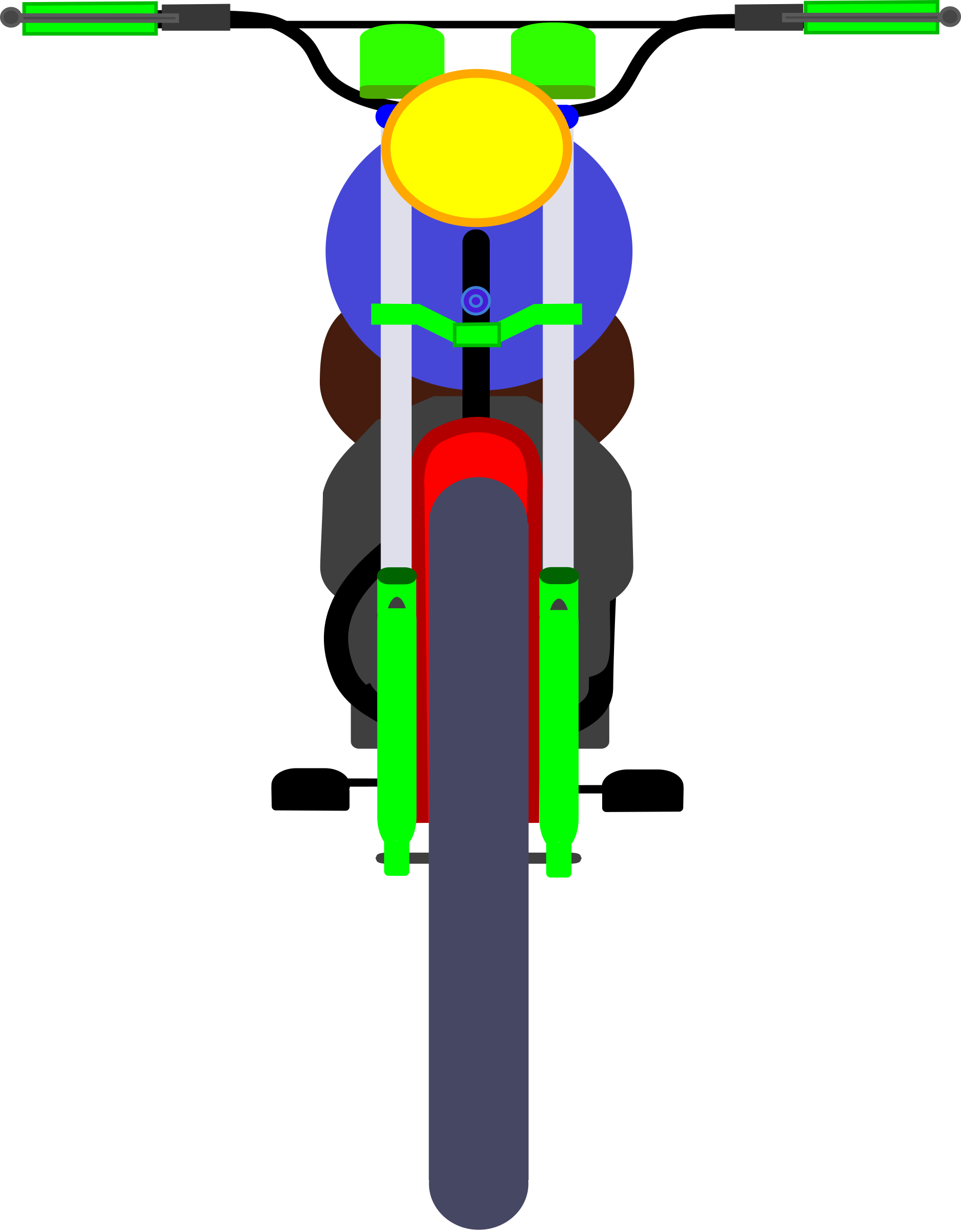 This Free Icons Png Design Of 2 Motos De Face (1872x2400), Png Download