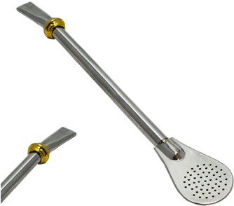 Bombilla For Yerba Mate With A Gold Ring - Bombilla Liza Ze Złotym Pierścieniem (350x350), Png Download