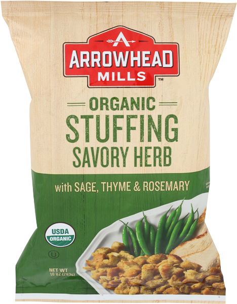 Arrowhead Mills Stuffing Savory Herb Mix Organic Package-10 - Arrowhead Mills Organic Stuffing Mix (650x650), Png Download