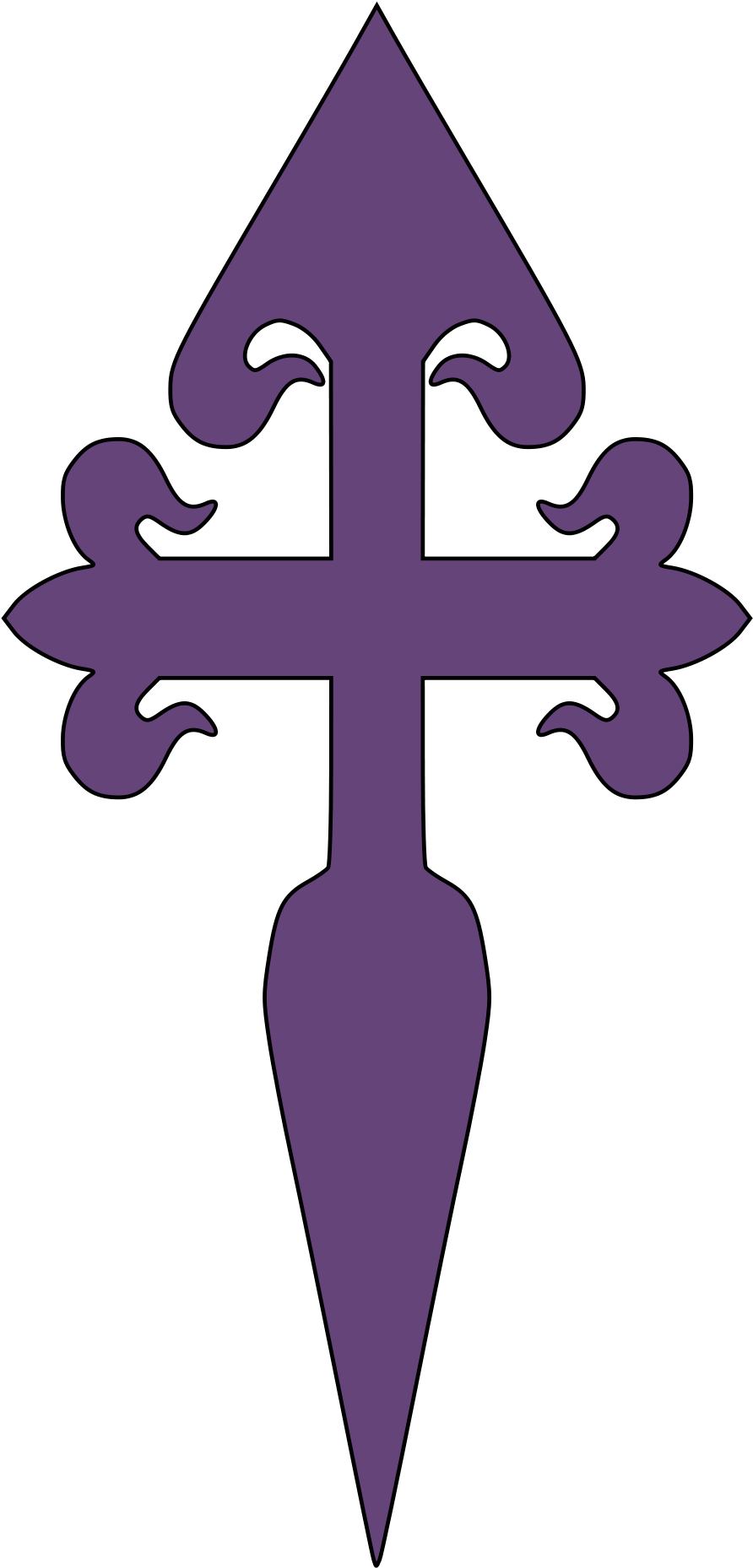 Open - Orden De Santiago Vector (1000x1953), Png Download