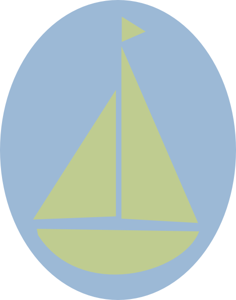 Sail Boat Green 2 - Clip Art (468x594), Png Download