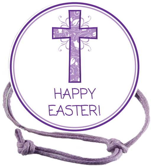 Easter Purple Cross Napkin Knot Product Image - Cross (1080x1080), Png Download