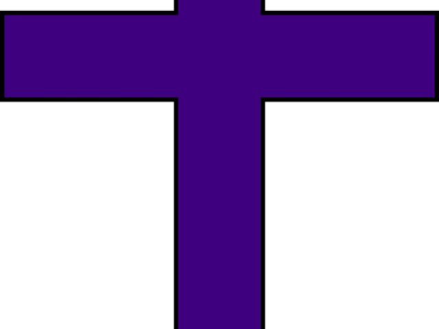 Purple Cross Cliparts - Cross (640x480), Png Download