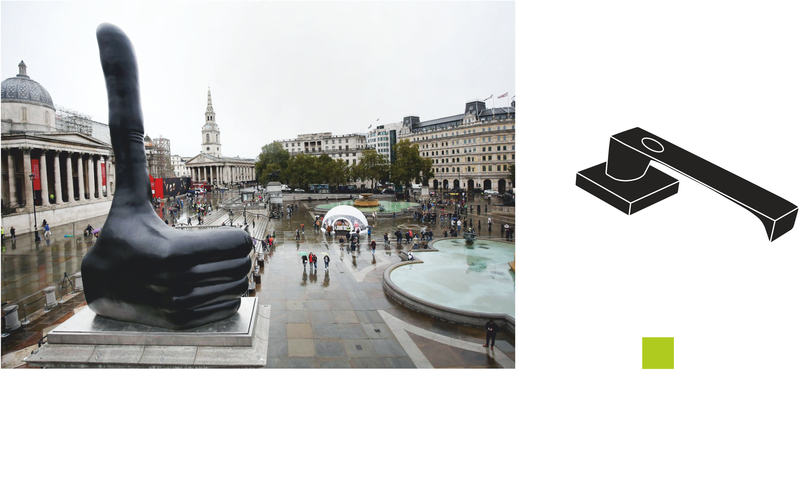 Thums - Heather Phillipson Trafalgar Square (2740x1699), Png Download