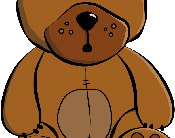 Stuffed Animal Clipart Penguin - Brown Teddy Bear Cartoon (640x480), Png Download