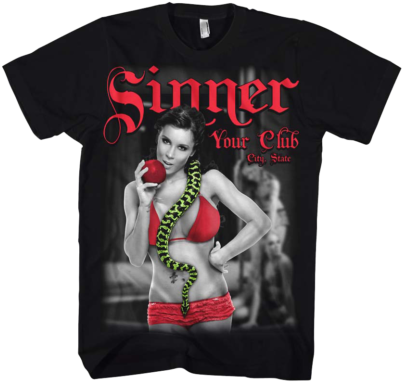 Sinner Neon Ink/black Light Ov040 - Pulp Fiction - Group Shot (slim Fit) (433x433), Png Download