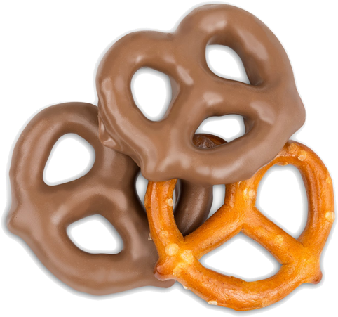 Milk Chocolate Pretzels - Chocolate Pretzels (500x500), Png Download