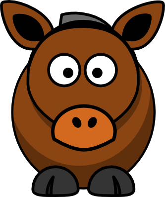 Cartoon Horse 38 - Cartoon Donkey Hi Clipart (333x396), Png Download