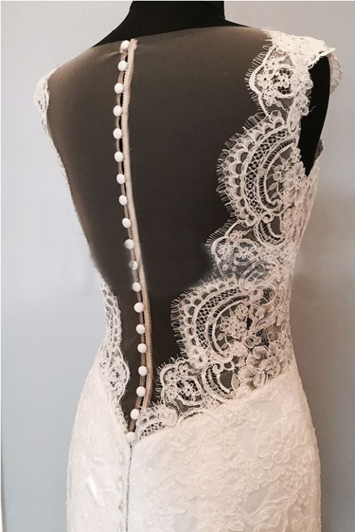 White Lace Wedding Dresses, Wedding Dresses Cheap, - Cocktail Dress (750x750), Png Download