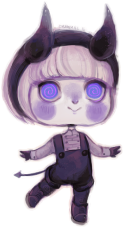 Their Eyes Are Blue But They Turn Red When They Bein' - Figurine (500x443), Png Download