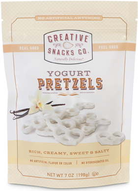 Yogurt Pretzels 7 Oz - Creative Snacks Pretzels, Yogurt - 7 Oz (390x390), Png Download