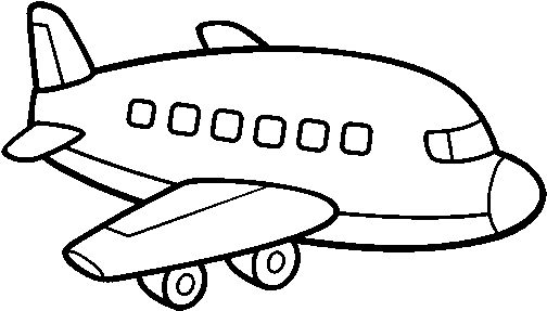 Dibujo De Un Avión De Pasajeros Para Colorear - Aviaõ Desenho Colorir (600x470), Png Download