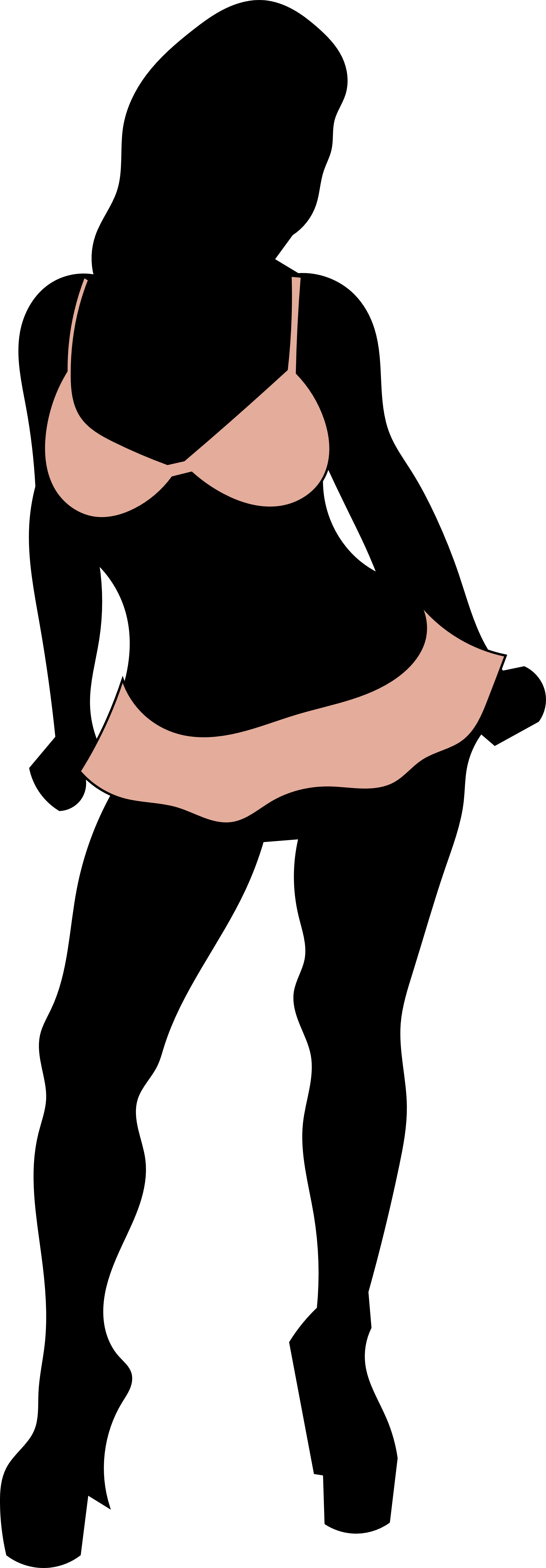 Girl Woman Bikini Silhouette Dance - Silhueta De Mulher De Biquini (2498x7168), Png Download