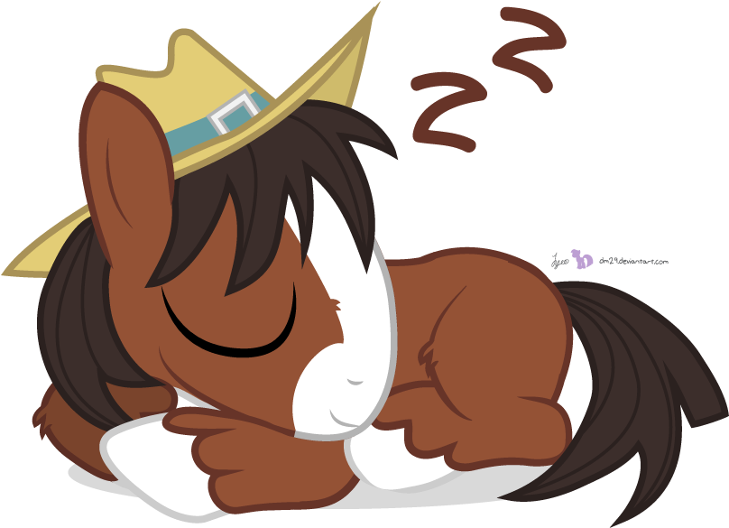 Sleepy Trouble Horse By Dm29 On Deviantart - Sleeping Horse Cartoon (900x650), Png Download