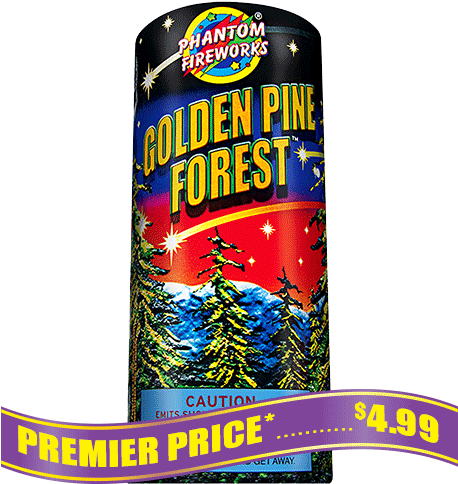 Golden Pine Forest Fountain - Jumping Jacks Fireworks (500x500), Png Download