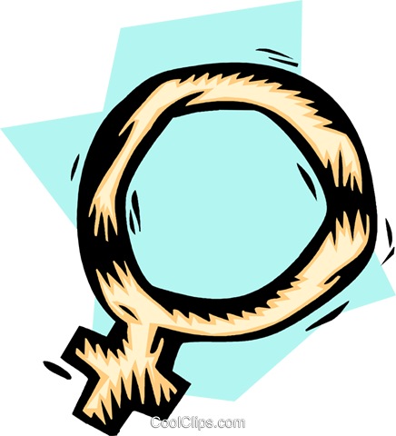 Gender Symbol Royalty Free Vector Clip Art Illustration - Gender Symbol (436x480), Png Download