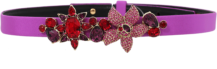 Oscar De La Renta Jeweled Belt In Hyacinth - Belt (960x960), Png Download
