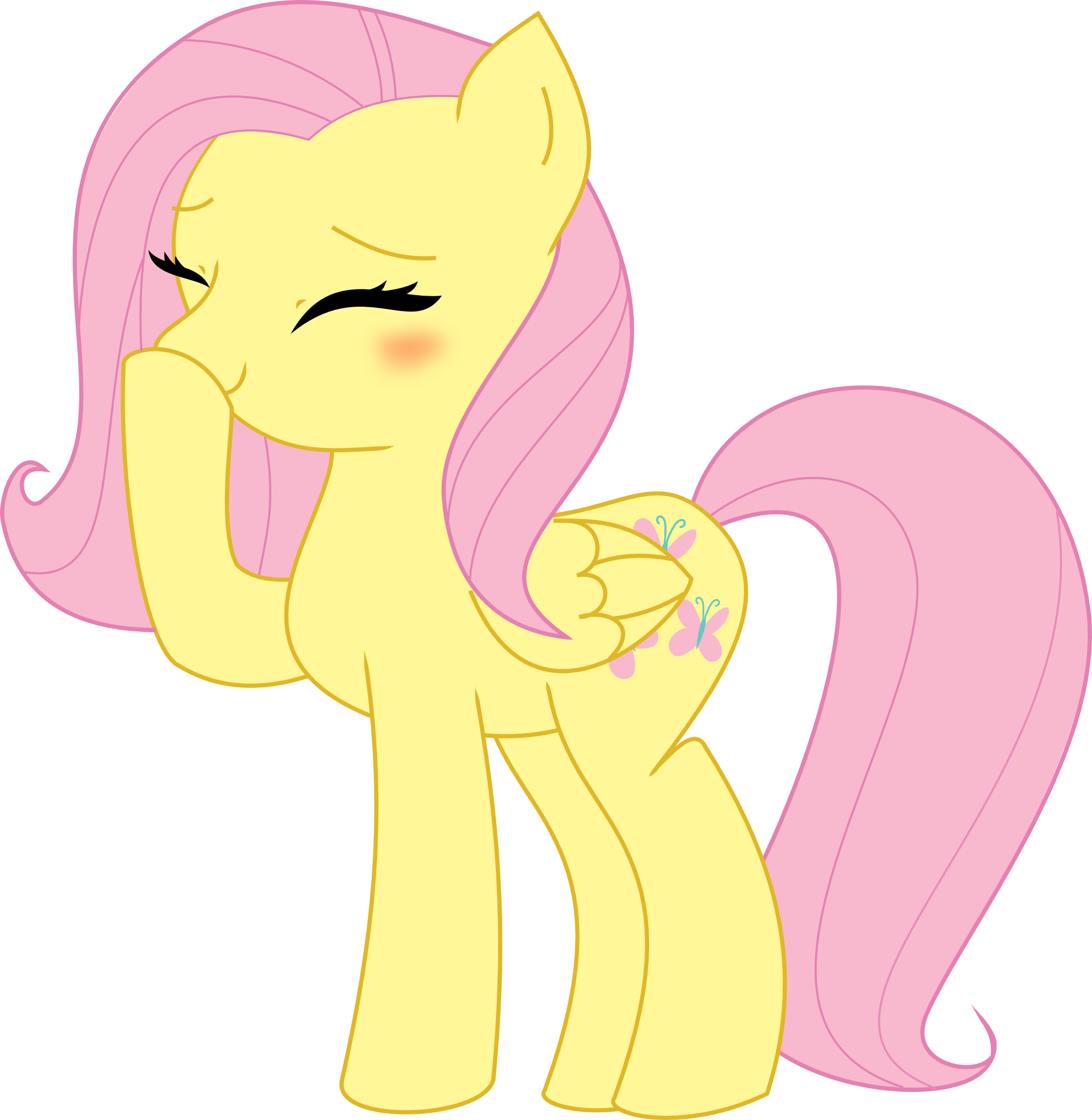 Flattery Shy (2288x2348), Png Download