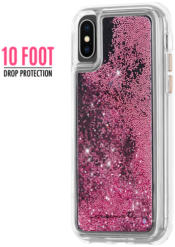 Case-mate, Case For Iphone Xs / X, Rose Gold Waterfall - Iphone Xs Max Glitter Case (500x500), Png Download