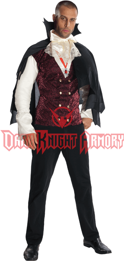 Mens Vampire Vest With Jabot Set - Vampire Halloween Costumes Couples (850x850), Png Download