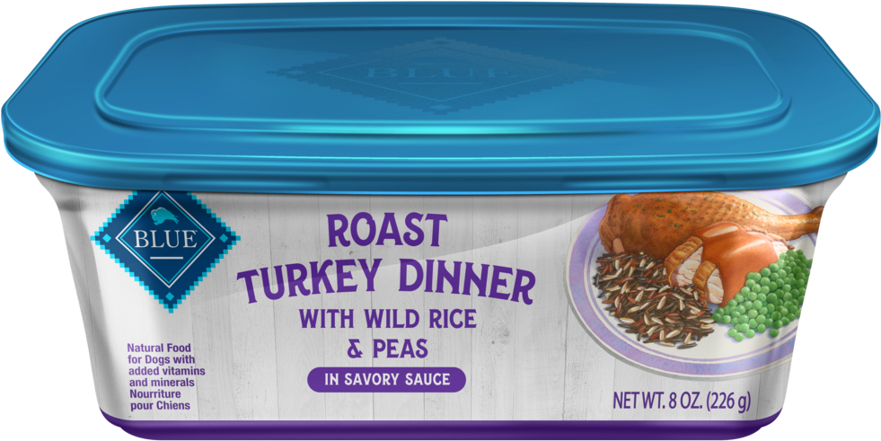 Blue Buffalo Roast Turkey Dinner With Wild Rice And - Blue Food For Dogs, Roast Turkey Dinner, (600x304), Png Download