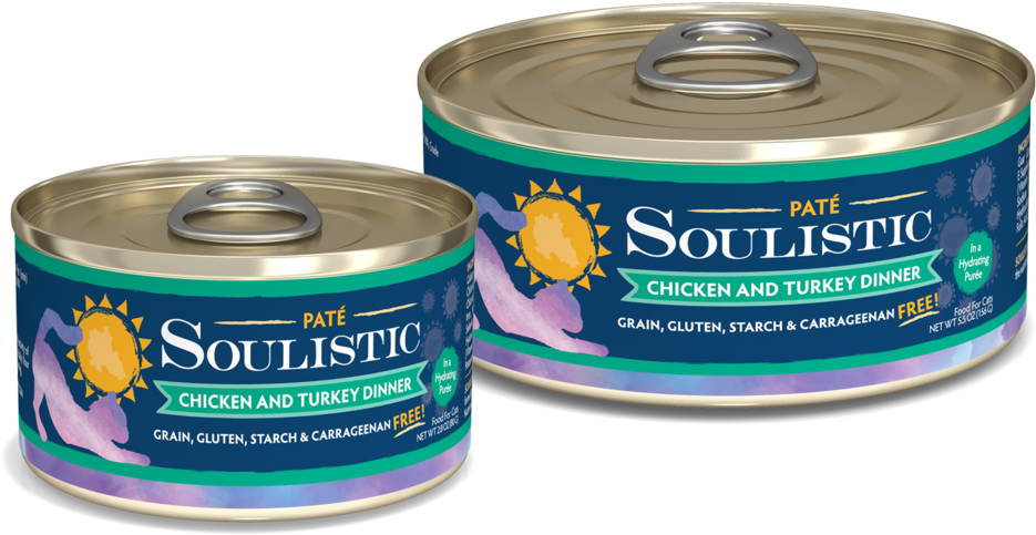 Soulistic Pates Chicken Turkey Lg Sm Cans V1r1 - Chicken As Food (1000x600), Png Download